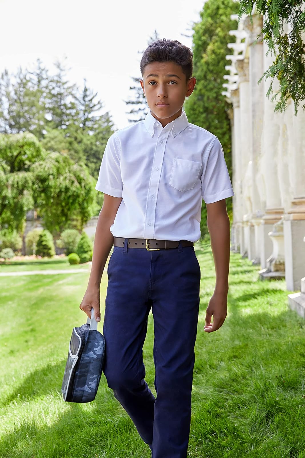 French Toast Pantalón Chino de Ajuste Recto y Cintura Ajustable. Pantalones para Niños