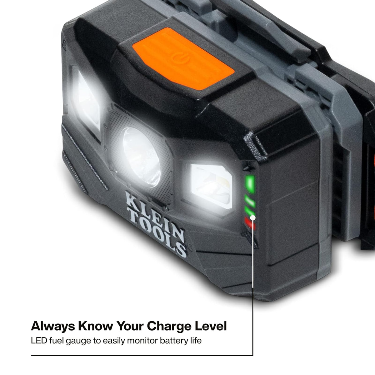 Klein Tools 56048 - Faro LED recargable, correa de tela ajustable, 400 lms, tiempo de funcionamiento durante todo el día, para el trabajo, correr, senderismo al aire última intervensión