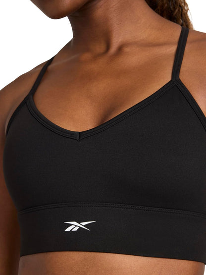 Reebok ID Train Tri Back Bra, Slim Fit, Lightweight Stretch Poly Motion Interlock Fabric, Moisture-Wicking Sujetador Deportivo Mujer
