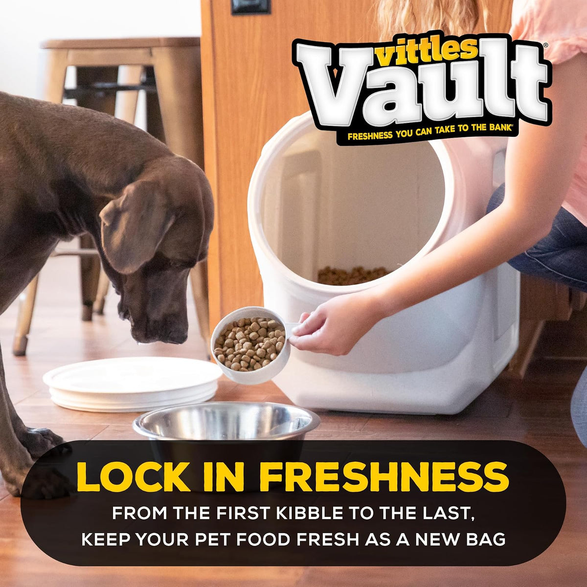 Gamma2 Vittles Vault - Contenedor apilable para almacenamiento de alimentos para perros, hasta 60 libras, almacenamiento de alimentos secos para mascotas, fabricado en Estados Unidos