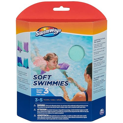 SwimWays Soft Swimmies Toddler Floaties, Learn-to-Swim Inflatable Pool Floats & Arm Floaties, Swimming Pool Accessories for Kids Aged 3-5