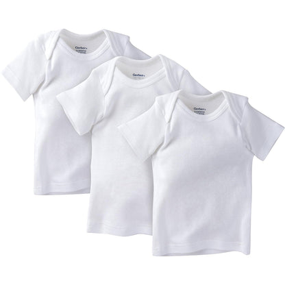 Gerber Paquete de 3 Camisas sin Cordones de Manga Corta Sudaderas con Capucha para bebés y niños pequeños para Bebé-Niñas