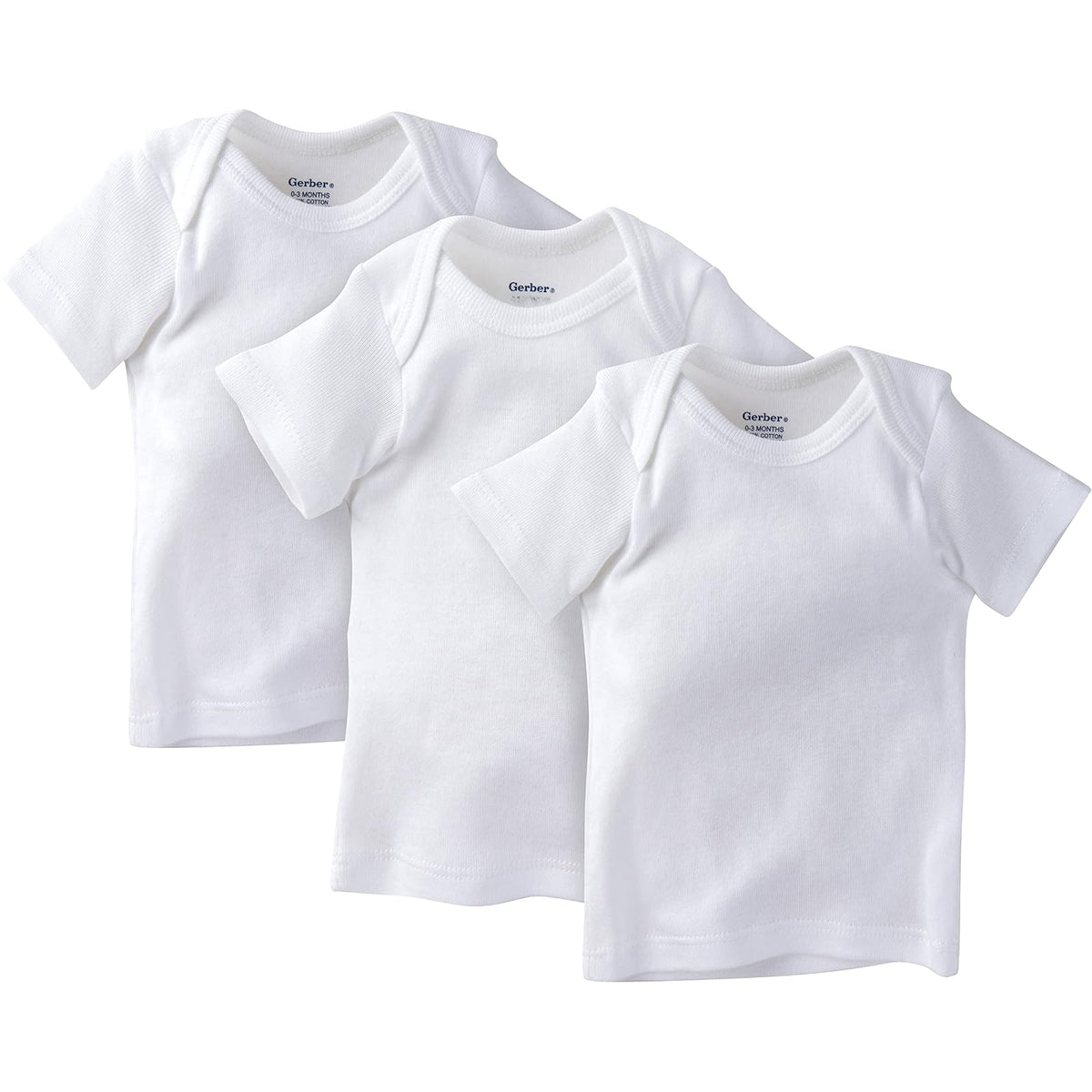 Gerber Paquete de 3 Camisas sin Cordones de Manga Corta Sudaderas con Capucha para bebés y niños pequeños para Bebé-Niñas