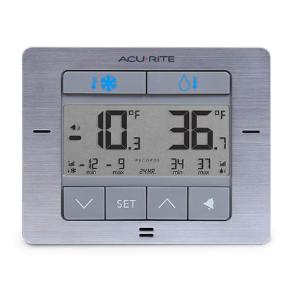 AcuRite - Termómetro digital inalámbrico para refrigerador y congelador con alarma, temperatura máxima/mínima para el hogar y restaurantes (00515M) 4.25 x 3.75 pulgadas