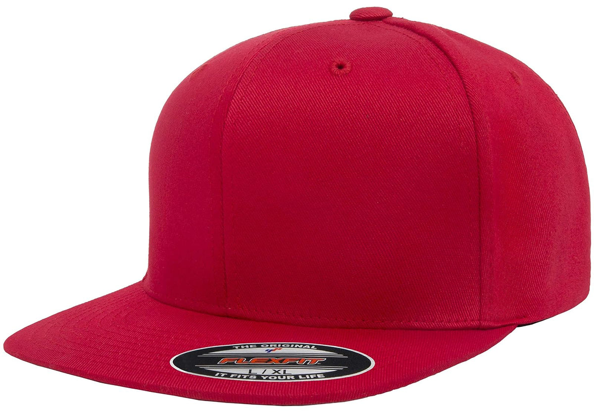 Flexfit Pro-béisbol en el Campo Gorro/Sombrero para para Hombre | Buckram duro, estructurado, espalda cerrada, ajuste elástico, pico plateado