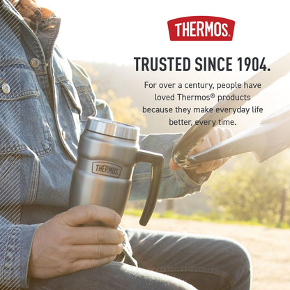 THERMOS Stainless King Taza de viaje aislada al aspiradora, 16 onzas, rojo rústico