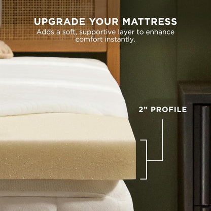 Tempur-Pedic Tempur -Cloud - Cubrecolchón de 2 Pulgadas, tamaño Individual XL, Blanco