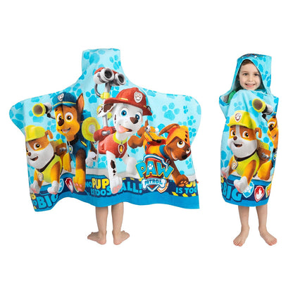 Franco Nickelodeon Toallero con Capucha, Azul, 24" x 50", 1 + Toallero con Capucha, Pink/Brown Girls, 24" x 50", 1