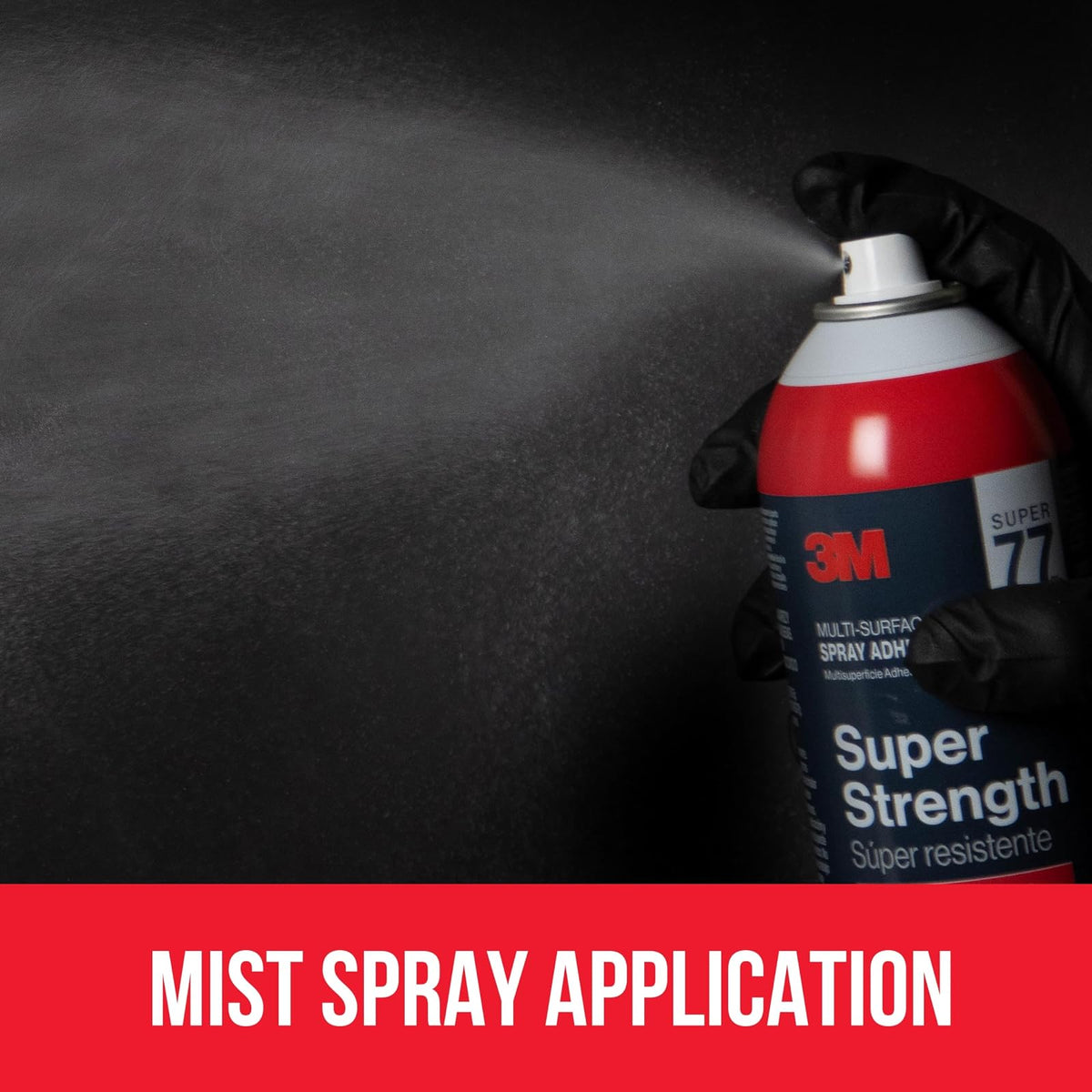 3M Super 77 Adhesivo en Aerosol Multipropósito Súper Resistente 1 pieza | Ideal para reparaciones industriales, Adhesivo fuerte, Secado rápido, Fácil de usar, Multisuperficie, Resistencia profesional