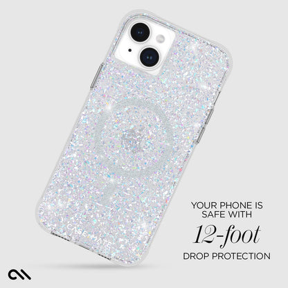 Case-Mate - Funda para iPhone 15 Plus – Disco parpadeante [protección contra caídas de 12 pies] [compatible con MagSafe] Funda magnética con bonito brillo brillante para iPhone 15 Plus de 6.7 pulgadas