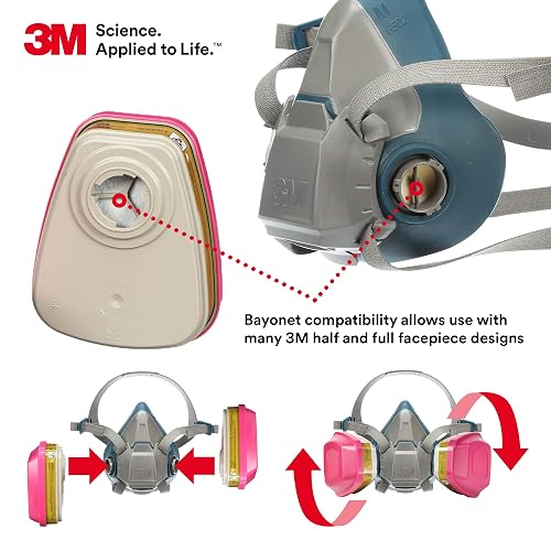 3M - Cartucho/filtro Multi Gas/Vapor 60926, protección respiratoria P100 (paquete de 2)