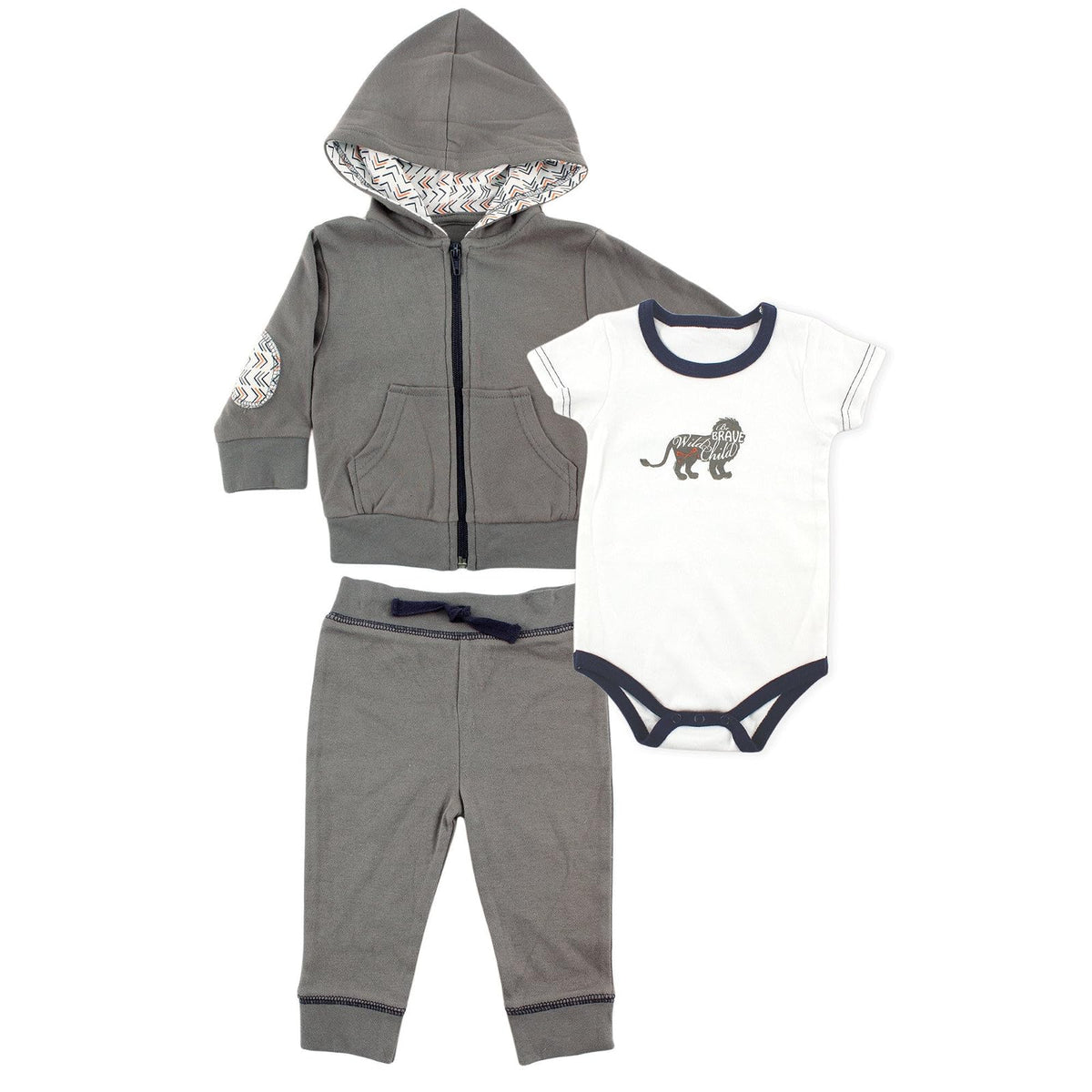 Yoga Sprout Conjunto de 3 Piezas Unisex para Bebé y Niño - 0-3 Meses - Lion Baby