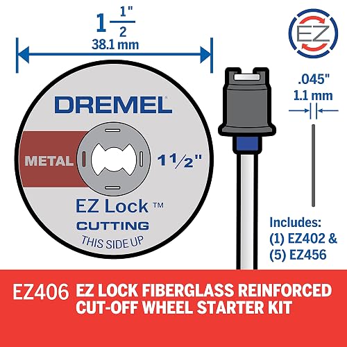 Dremel EZ406-02 Kit de Discos de Corte Ez Lock, 6 Piezas