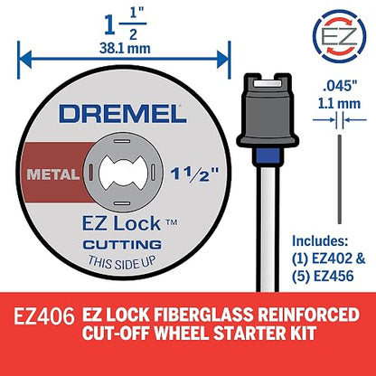 Dremel EZ406-02 Kit de Discos de Corte Ez Lock, 6 Piezas
