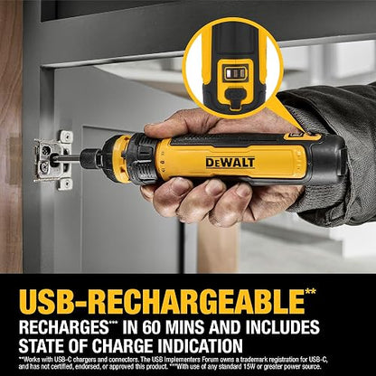 DEWALT - Destornillador inalámbrico con control FLEXDRIVE y puntas de destornillador (DWHT66719)