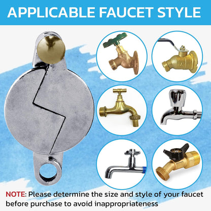 Nuset Cerradura de Llave de Agua Cromo Babero Manguera 3/4 Pulgadas
