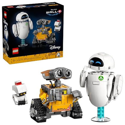 LEGO Disney y Pixar Wall-E y Eve - Model Kit de Construcción para Adultos, Años 18+ - Regalo para Fans, Mujeres y Hombres - Decoración para Estante - 43279