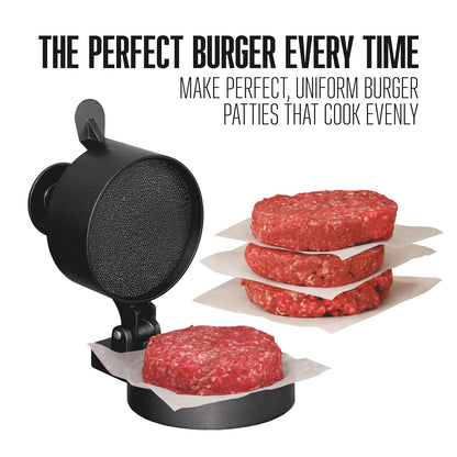 Weston - Prensa para hamburguesas, Sencillo con eyector de torta, Gris, 5.5"x8"x5", 1