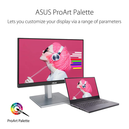 ASUS Monitor ProArt PA247CV 23.8” Monitor, 1080P Full HD, 100% sRGB/Rec. 709, IPS, ΔE < 2, USB hub USB-C HDMI DisplayPort with Daisy-Chaining, Calman Verified, Eye Care, Anti-Glare, Ergonomic Stand