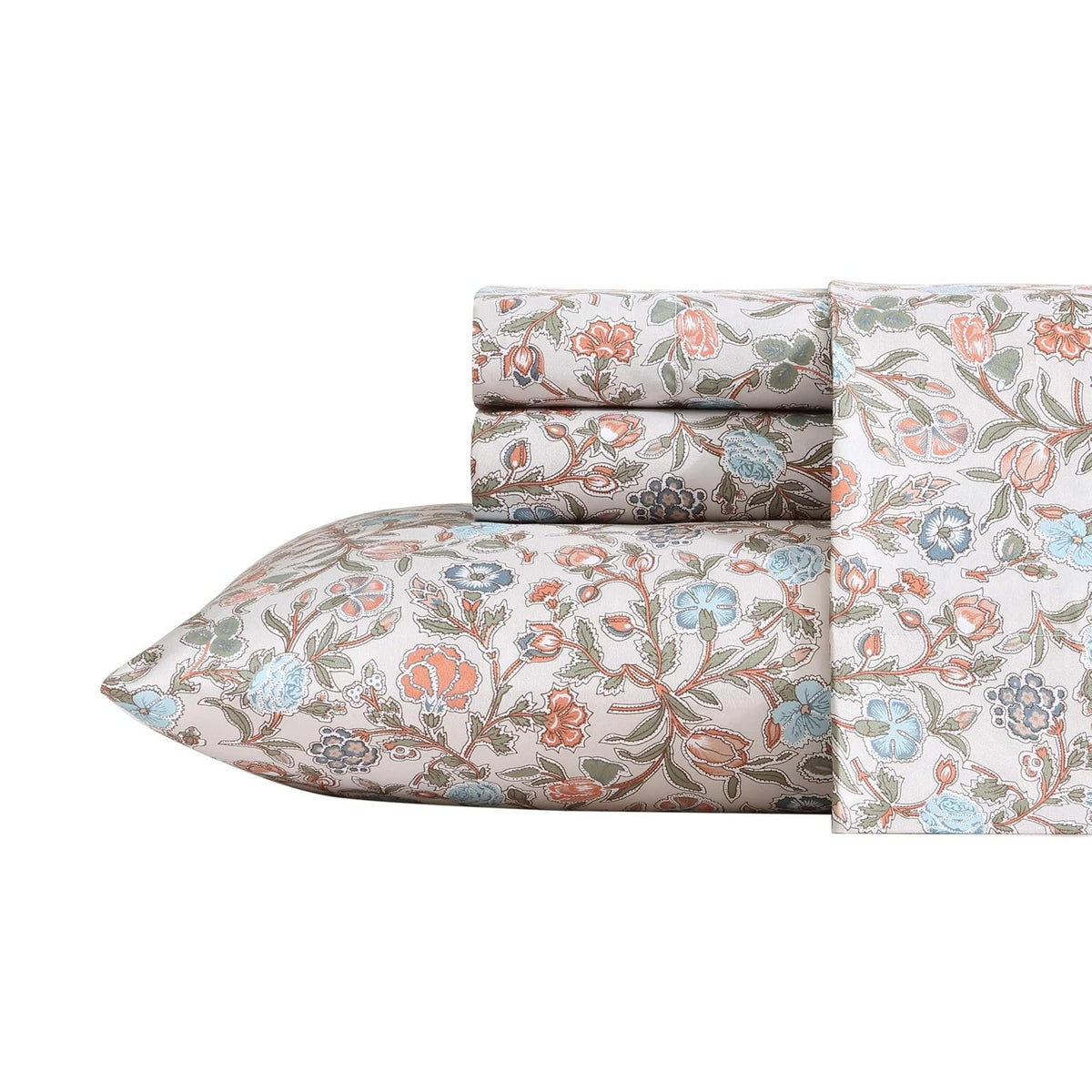 Wrangler - Juego de sábanas de Cama Queen, Sedoso y Ligero, sábanas de Cama Floral, Inspirado en la Piedra Amarilla, Esenciales para recámara (Beige Floral hacia el Oeste, Queen)