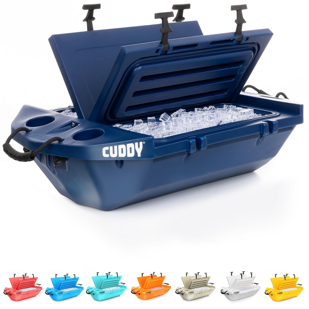 Cuddy - Enfriador Flotante y Recipiente de Almacenamiento en seco - 40QT - Diseño de Carcasa Dura Anfibio