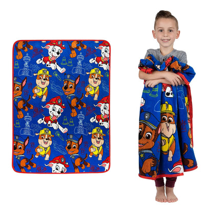 Franco Manta de Felpa Patrulla Canina para Niños - 46 in x 60 in - Rojo