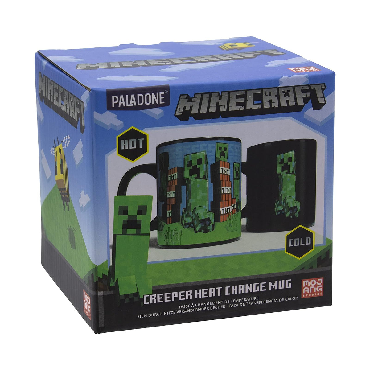 Taza Creeper que Cambia con Calor Minecraft - Taza Oficial que Cambia con Bebidas Calientes, 295 ml