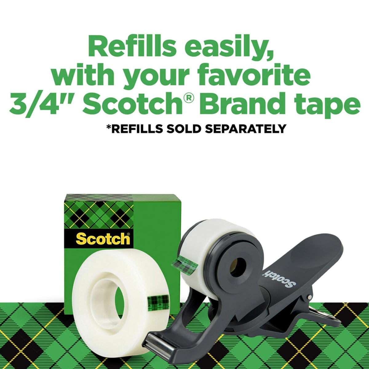 Scotch Dispensador de cinta de computadora, ideal para envolver regalos, 1 dispensador (C19-CLIP-CCW)
