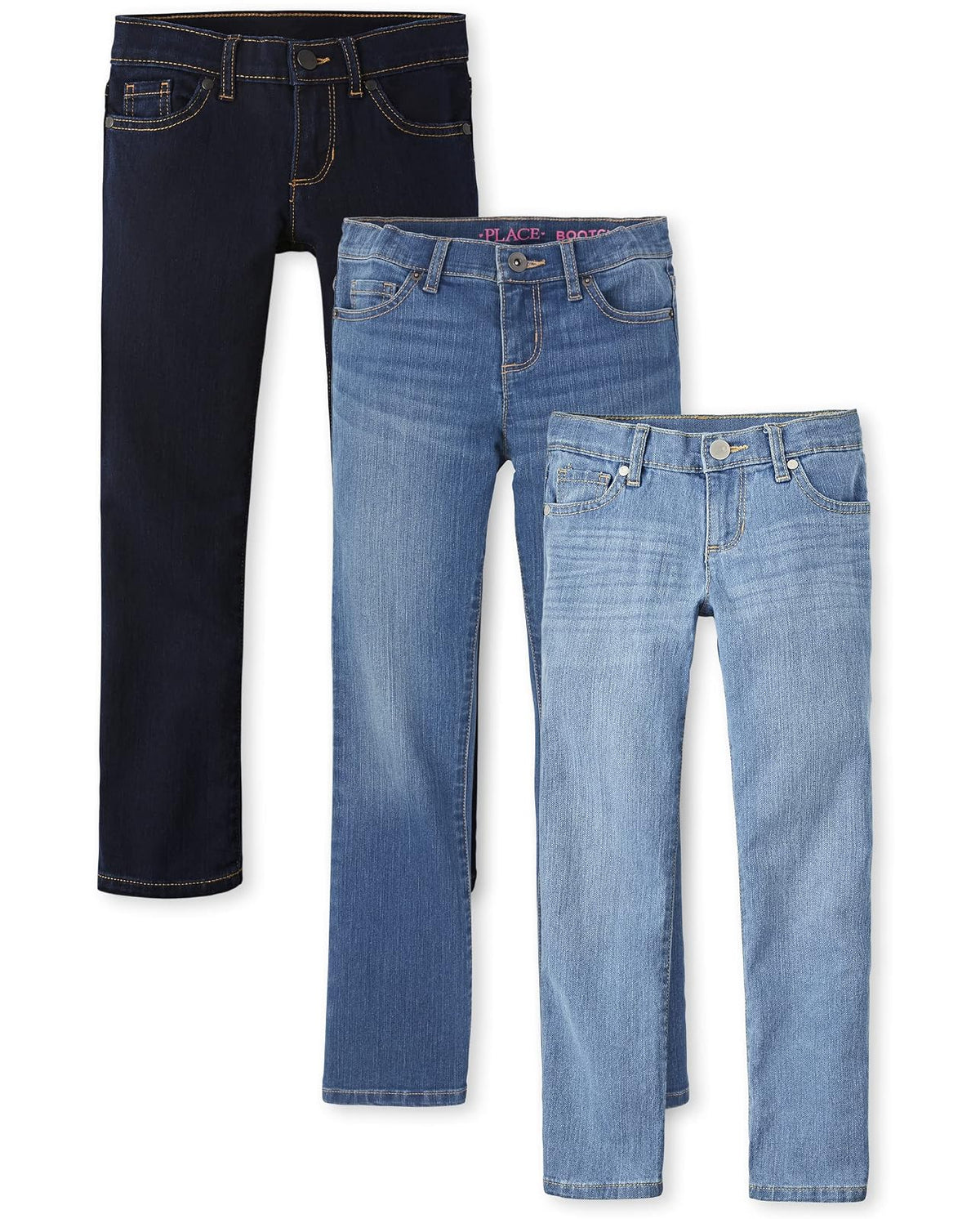 The Children's Place Paquete de Tres Vaqueros Jeans para Niñas