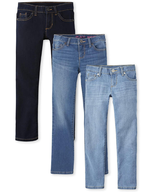 The Children's Place Paquete de Tres Vaqueros Jeans para Niñas