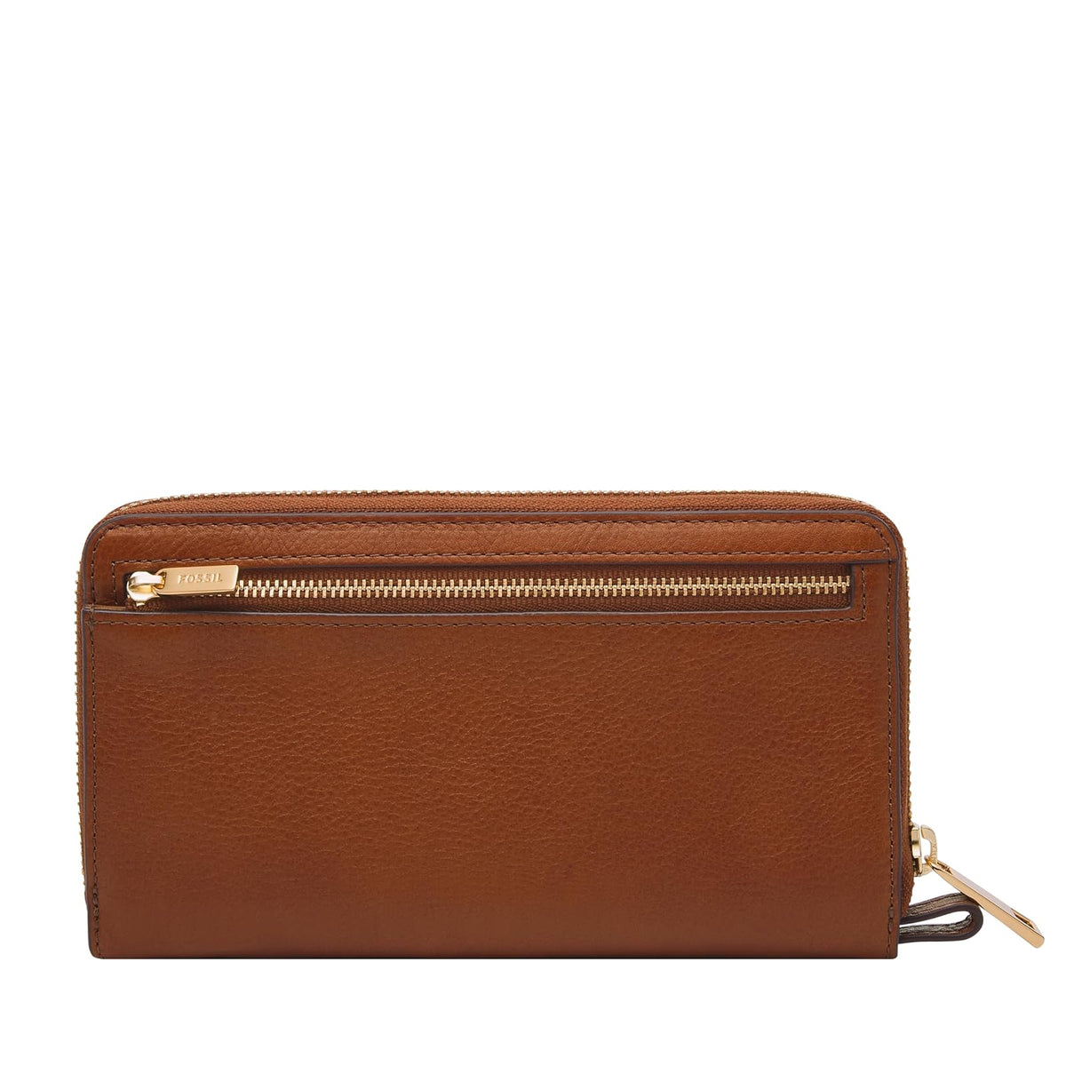 Fossil Liza - portafolios de piel con cierre alrededor de la mano con correa retráctil para mujer