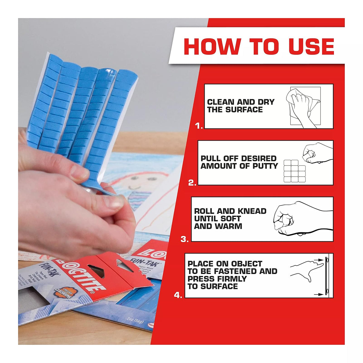 Loctite Masilla de montaje Fun-Tak de 2 onzas