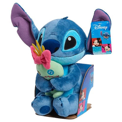 Just Play Disney Classics Lil Friends Stitch and Scrump - Peluche de Peluche, de 31,8 cm de Alto, Juguetes para niños a Partir de 2 años