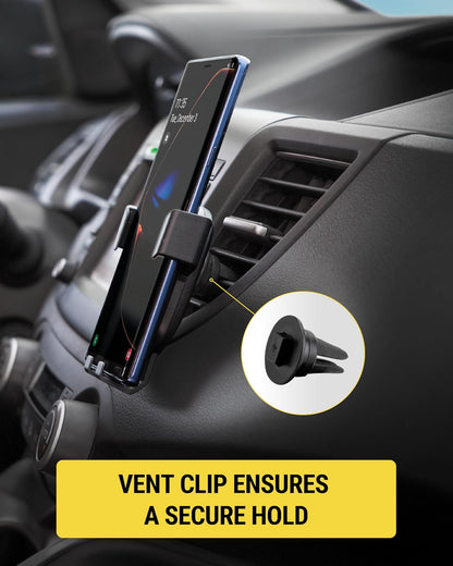 Scosche GHVWD 3 en 1 Soporte Universal para teléfono con Ventosa para salpicadero de Automóvil y camión, Parabrisas/Montaje de ventilación, Soporte de teléfono Ajustable de 360°, Soporte para teléfono