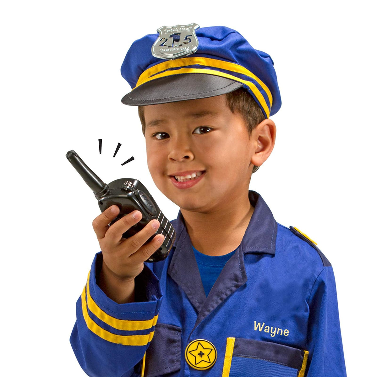 Melissa & Doug Disfraz de Policía para Juego Imaginativo, Juego de Simulación (3-6 Años, 8 Piezas)