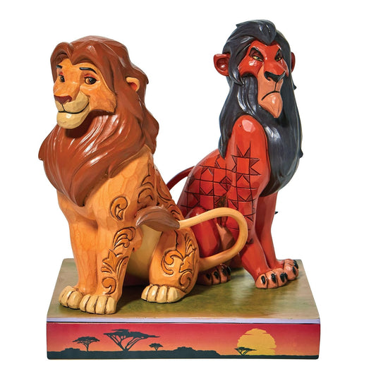 Enesco Jim Shore Disney Traditions - Figura de Simba y Cicatriz del Rey león, 6.5 Pulgadas, Multicolor