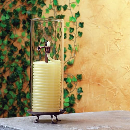 Candle by The Hour 80-Hour Candle with Glass Cylinder, Eco-Friendly Natural Beeswax with Cotton Wick