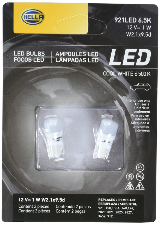 Hella Foco LED 921 12V 6500K, Paquete de 2 921LED65K