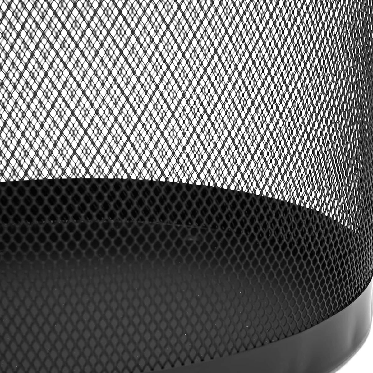 Mind Reader Mesh Trash Can, Set of 3, Waste Paper Basket, Round, Office, Metal Mesh, 11.5" L x 11.5" W x 13.75" H, Black
