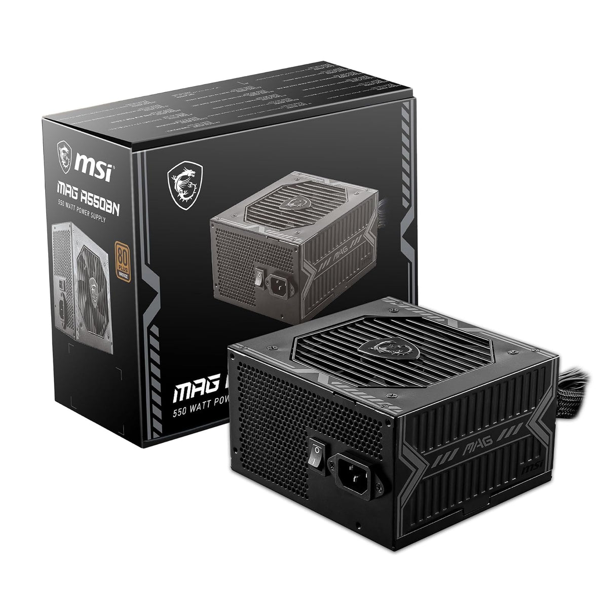 MSI MAG BE Fuente de Alimentación para PC, 80 Plus Bronze - Bronce no modular