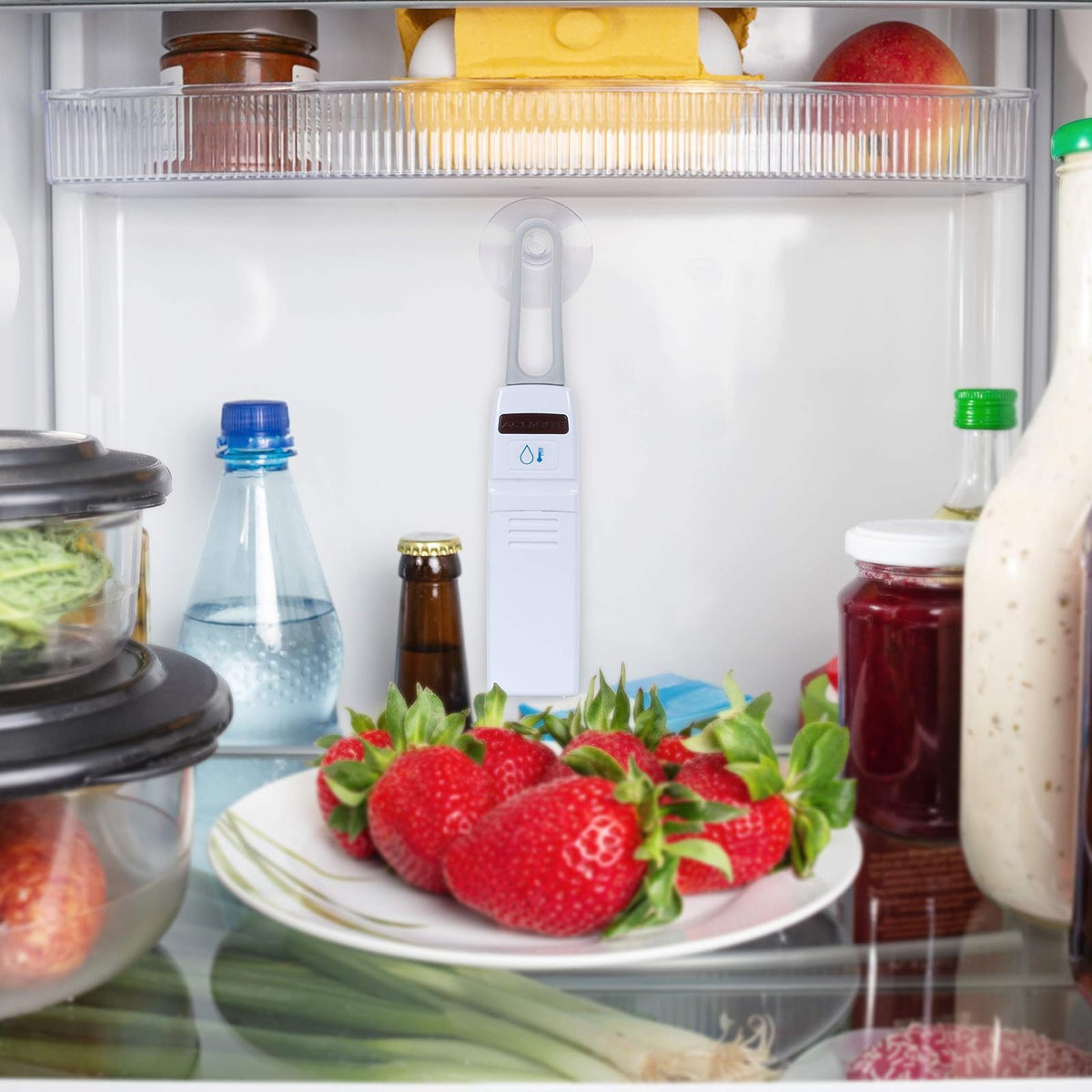 AcuRite - Termómetro digital inalámbrico para refrigerador y congelador con alarma, temperatura máxima/mínima para el hogar y restaurantes (00515M) 4.25 x 3.75 pulgadas