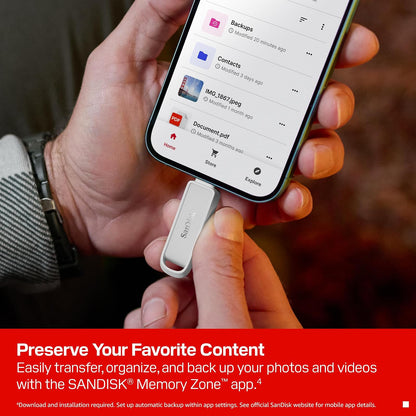 SanDisk - Unidad de teléfono de 256 GB con USB Tipo C - para Smartphones, tabletas y Computadoras - hasta 150 MB/s, USB 3.2 Gen 1 - Blanco ártico - SDIXS0N-256G-GN6NE