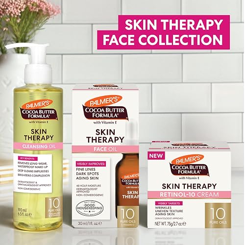 Palmer's Cocoa Butter Skin Therapy Cleansing Facial Oil, Limpiador y Desmaquillante Suave para el Rostro, Fragancia Rosa Mosqueta, No Comedogénico, Dermatológica y Oftalmológicamente Probado, 190ml