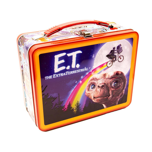 AQUARIUS E.T. Fun Box - Caja de almacenamiento de lata resistente con mango de plástico y cubierta frontal en relieve, con licencia oficial de E.T. y regalo coleccionable