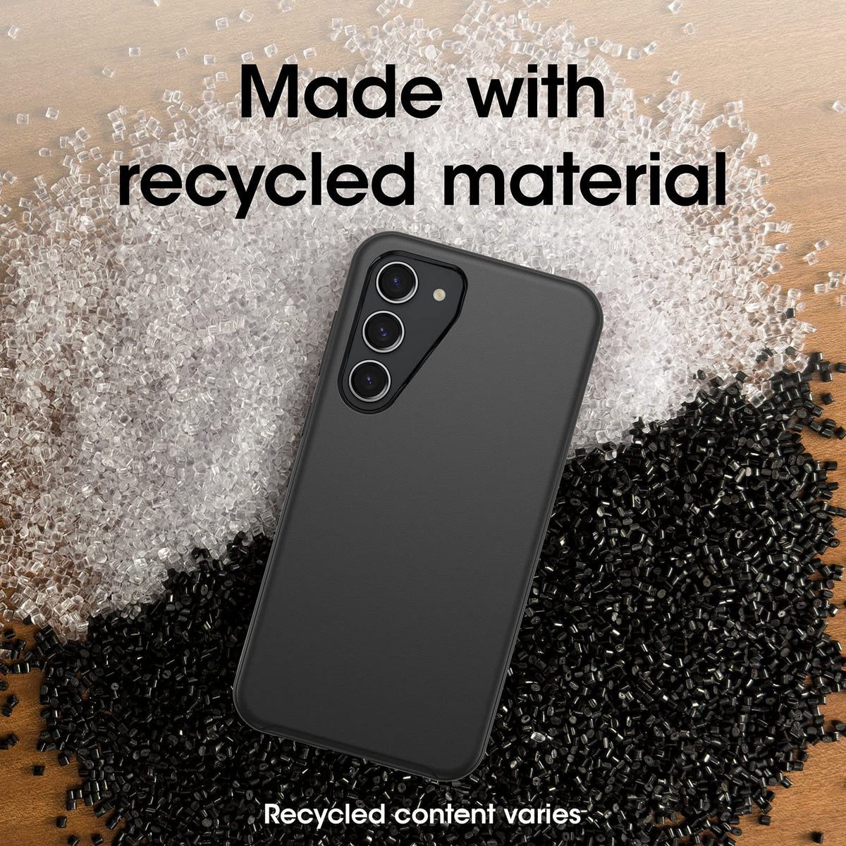 OtterBox - Funda para Galaxy S23+ Symmetry Series, Color Negro, Ultra Elegante, Compatible con Carga inalámbrica, Bordes elevados Que protegen la cámara y la visualización