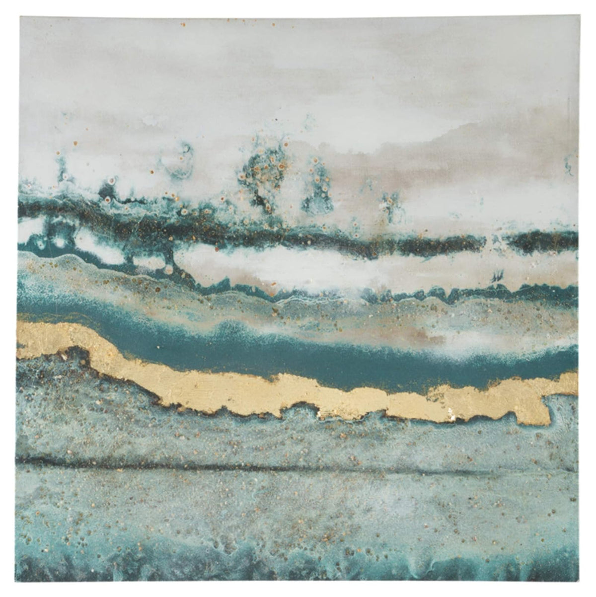 Signature Design by Ashley Furniture Signature Design Praveen Abstract Wall Art – Contemporáneo – Abeto azul y blanco