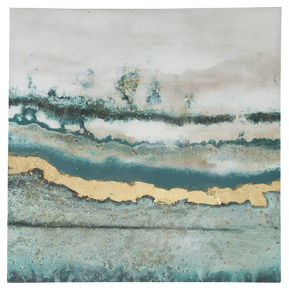 Signature Design by Ashley Furniture Signature Design Praveen Abstract Wall Art – Contemporáneo – Abeto azul y blanco