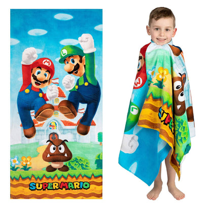 Franco Kids - Toalla de baño de algodón súper Suave para niños, 58 x 28 Pulgadas, Patrulla Canina para niñas - 58 in x 28 in - Mario