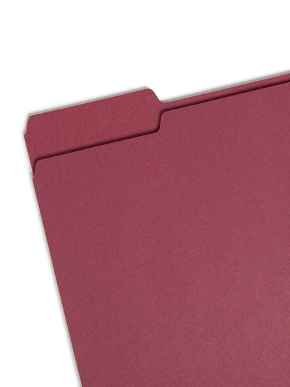 Smead File Folders 1/3 Cut Single-Ply Tab Maroon (100) De plástico - Carpeta (De plástico, Letter, 296 mm, 241 mm)