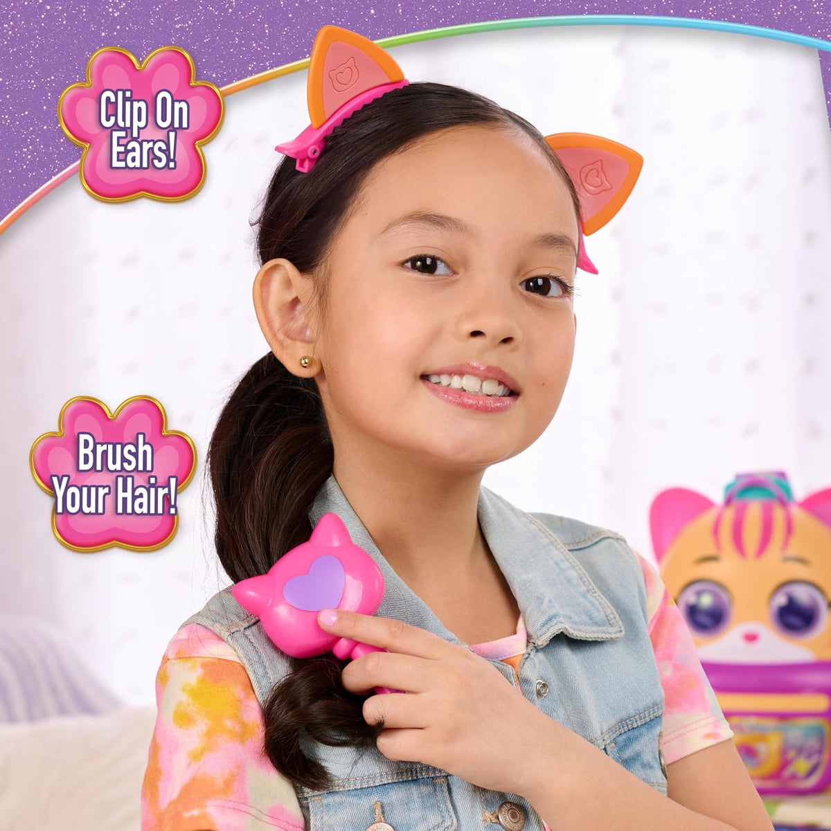 Just Play Juego de Mochila SuperKitties Su-Purr de Disney Junior con Correa Ajustable, 7 Piezas, Tableta de Juego con Luces y Sonidos, Juguete para niños y niñas a Partir de 2 años